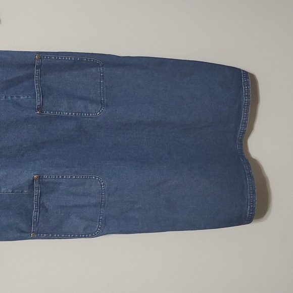 Liz Claiborne Womens Size 8 Blue Denim Dress Front Pockets Classic - Picture 2 of 11